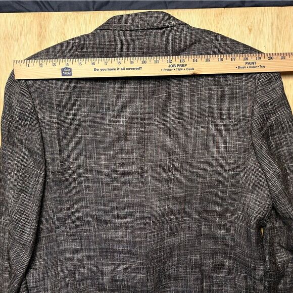 VTG Gino Salvaggi Wool Blend Tweed Black/White w/ rainbow Sport Coat Blazer 44R - Picture 12 of 15